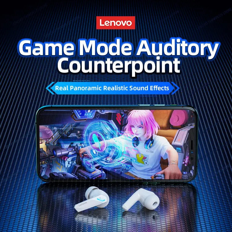 Fones De Ouvido Bluetooth com Microfone Lenovo-GM2 Pro