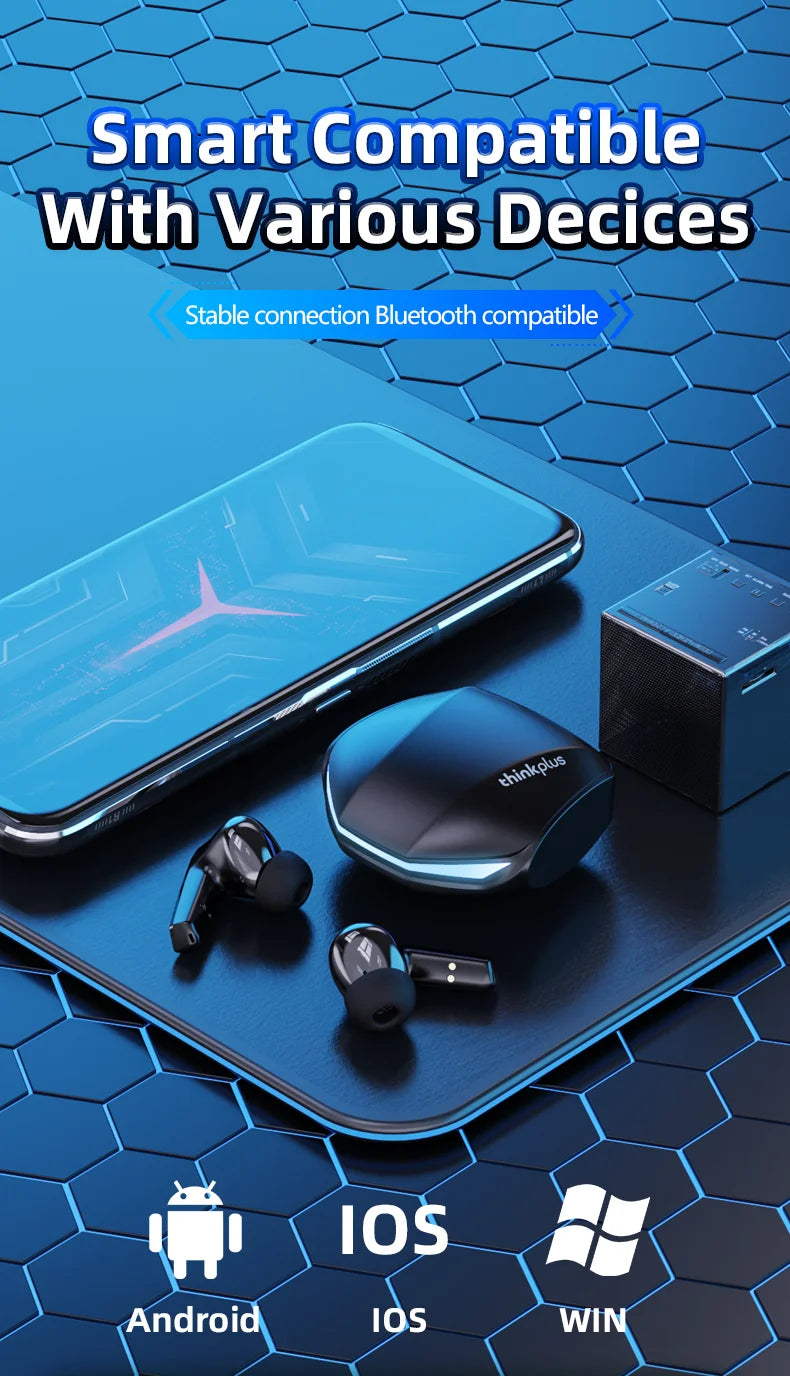 Fones De Ouvido Bluetooth com Microfone Lenovo-GM2 Pro