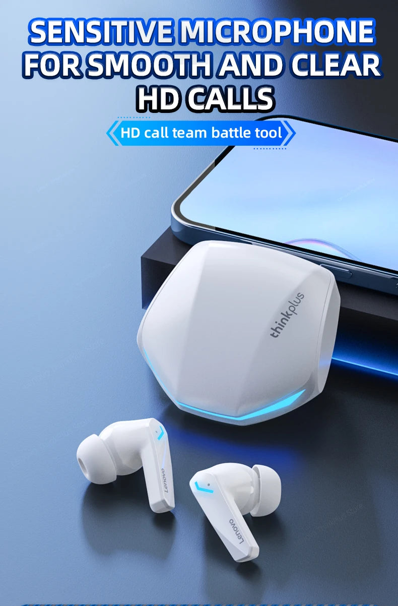 Fones De Ouvido Bluetooth com Microfone Lenovo-GM2 Pro