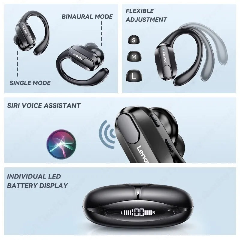 Fone de Ouvido XT80 Esportivo Bluetooth 5.3 Sem Fio TWS À Prova D'água