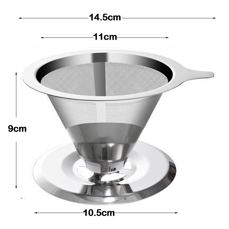 Filtro Coador Café Reutilizável Inox Casa Ultrafino Grande