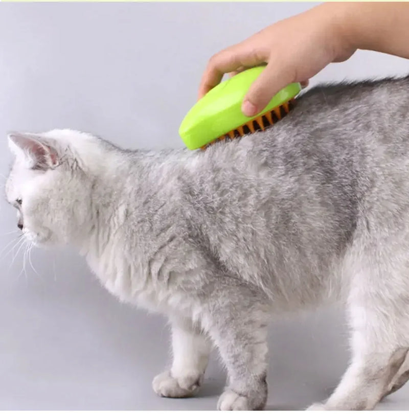 Escova a vapor para cão e gato para massagem elétrico Recarregável
