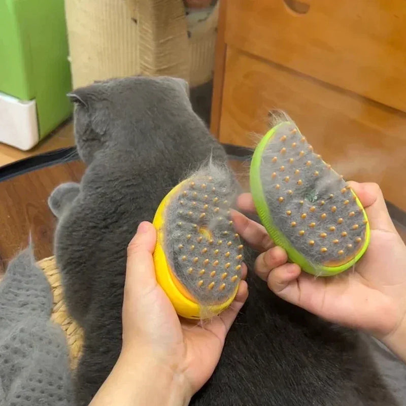 Escova a vapor para cão e gato para massagem elétrico Recarregável