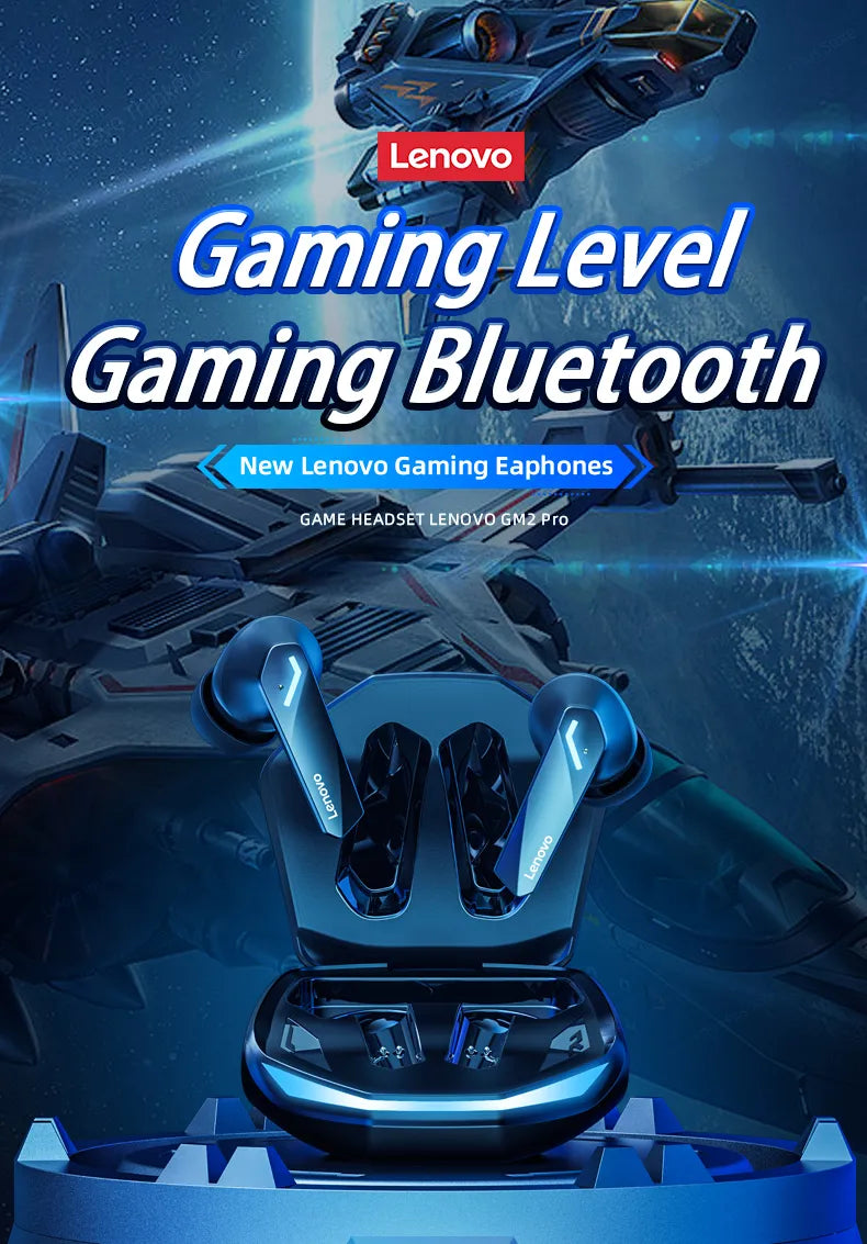Fones De Ouvido Bluetooth com Microfone Lenovo-GM2 Pro