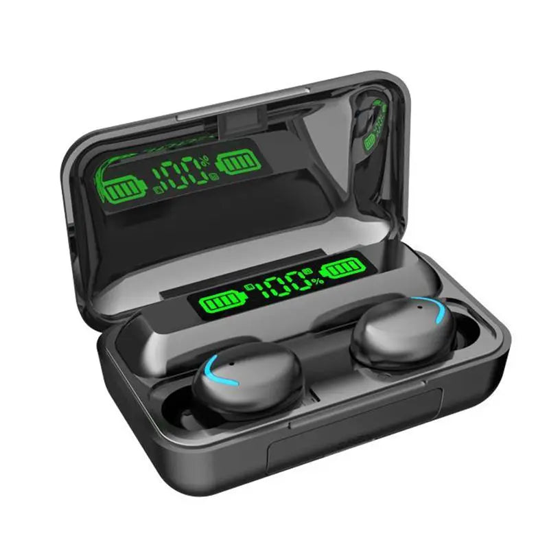 Fones de ouvido F9 TWS Bluetooth com display LED