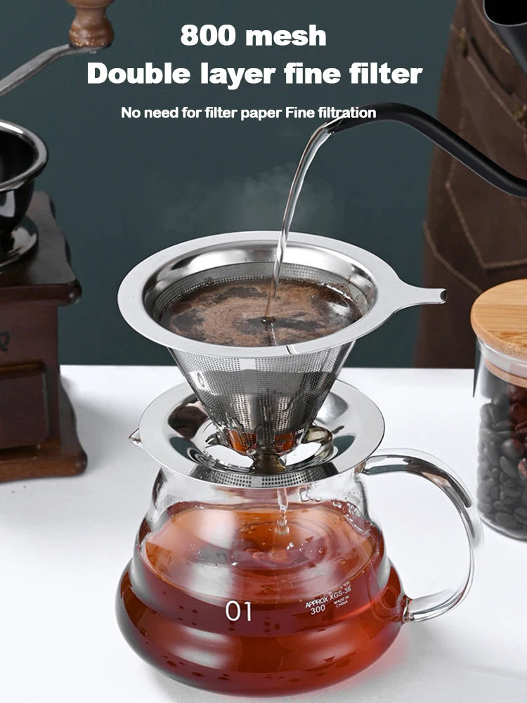 Filtro Coador Café Reutilizável Inox Casa Ultrafino Grande