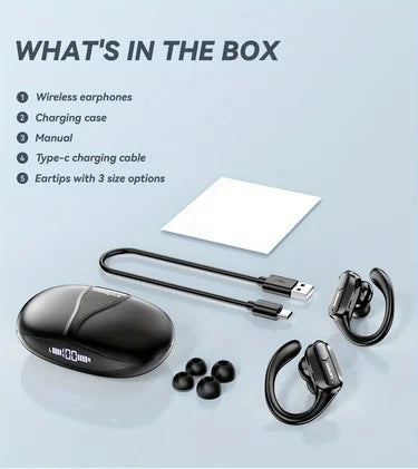 Fone de Ouvido XT80 Esportivo Bluetooth 5.3 Sem Fio TWS À Prova D'água