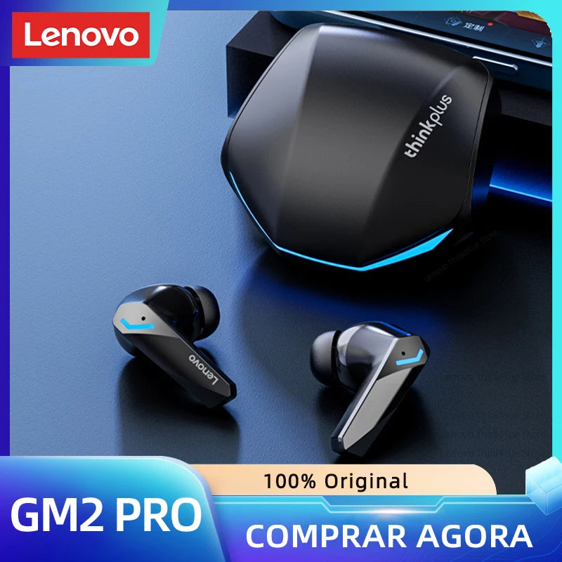 Fones De Ouvido Bluetooth com Microfone Lenovo-GM2 Pro