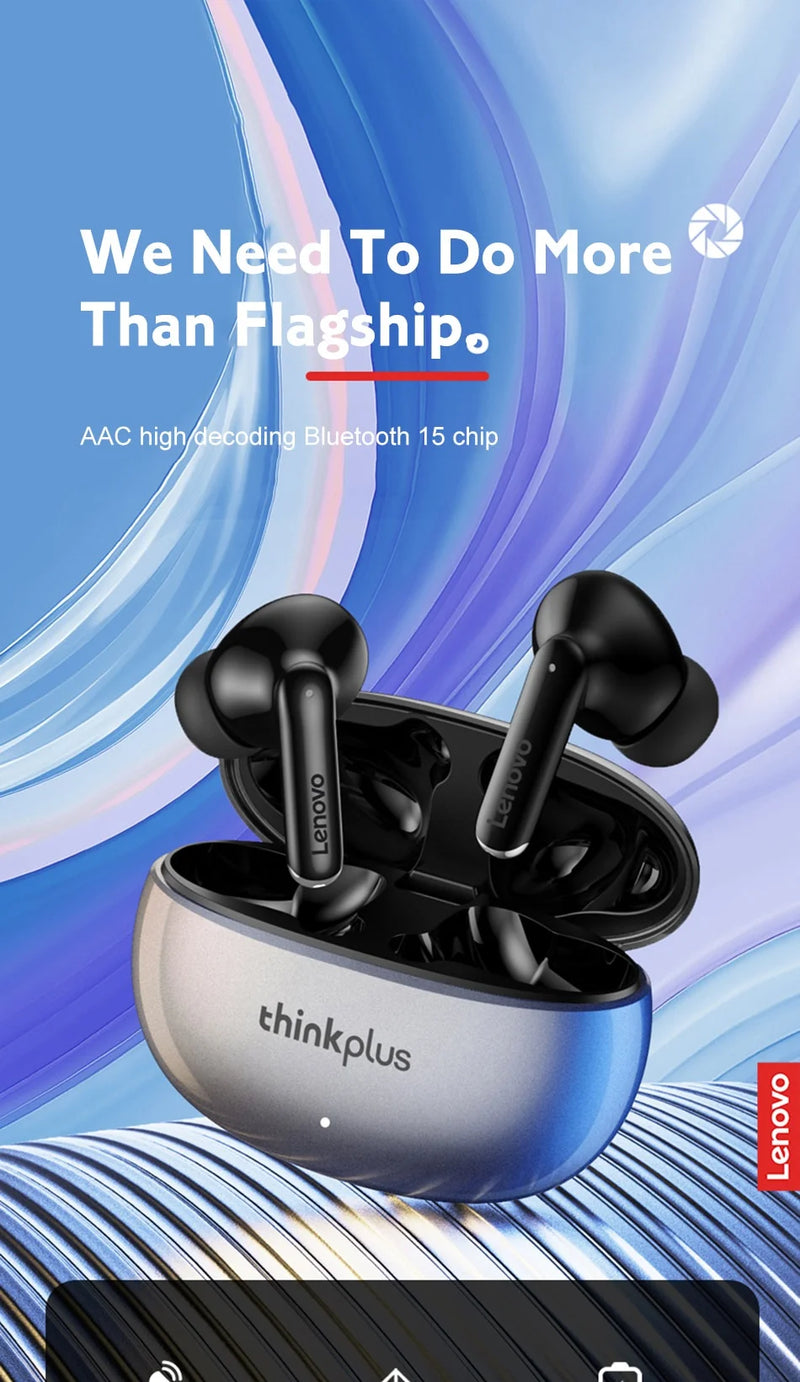 Fones de Ouvido Bluetooth 5.3 Lenovo-XT88 TWS com Microfone Duplo