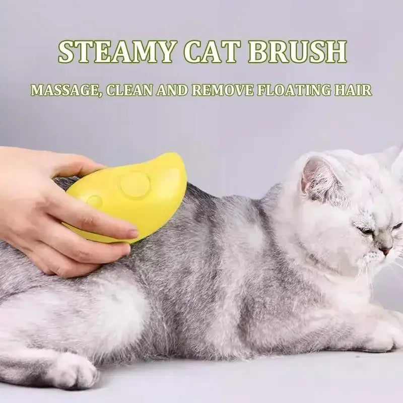 Escova a vapor para cão e gato para massagem elétrico Recarregável