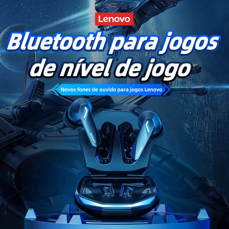 Fones De Ouvido Bluetooth com Microfone Lenovo-GM2 Pro