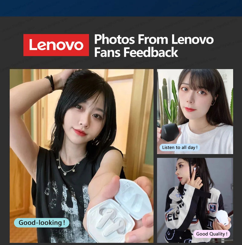 Fones De Ouvido Bluetooth com Microfone Lenovo-GM2 Pro