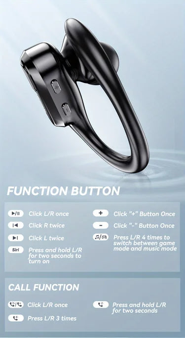 Fone de Ouvido XT80 Esportivo Bluetooth 5.3 Sem Fio TWS À Prova D'água